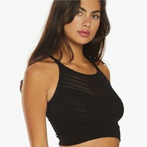 Free People Gone Adrift Seamless Yoga Crop Black XS/S